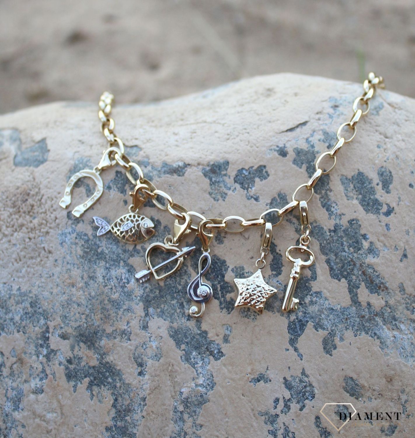 Złota zawieszka charms do bransoletki 333 ryba.jpg